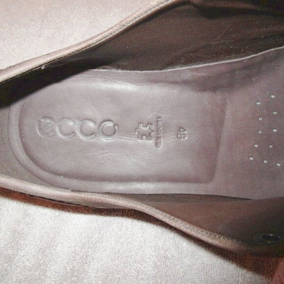 ECCO Mens Shoes Size 12 London Plain Toe Tie Oxford Comfort Mocha Nubuck Leather - Picture 6 of 12